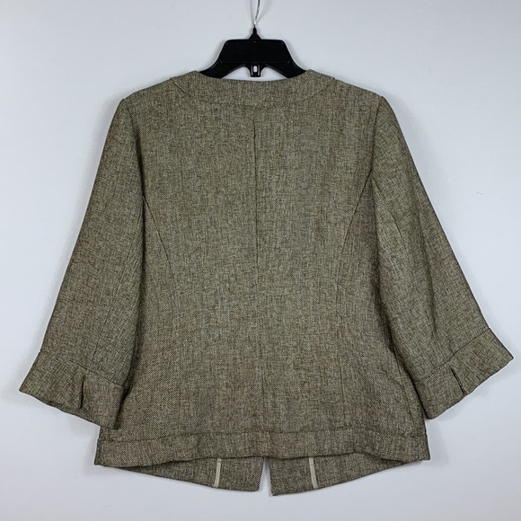 Coldwater Creek V-Neck Tweed 3/4 Sleeve Jacket Size 10 - Picture 6 of 6